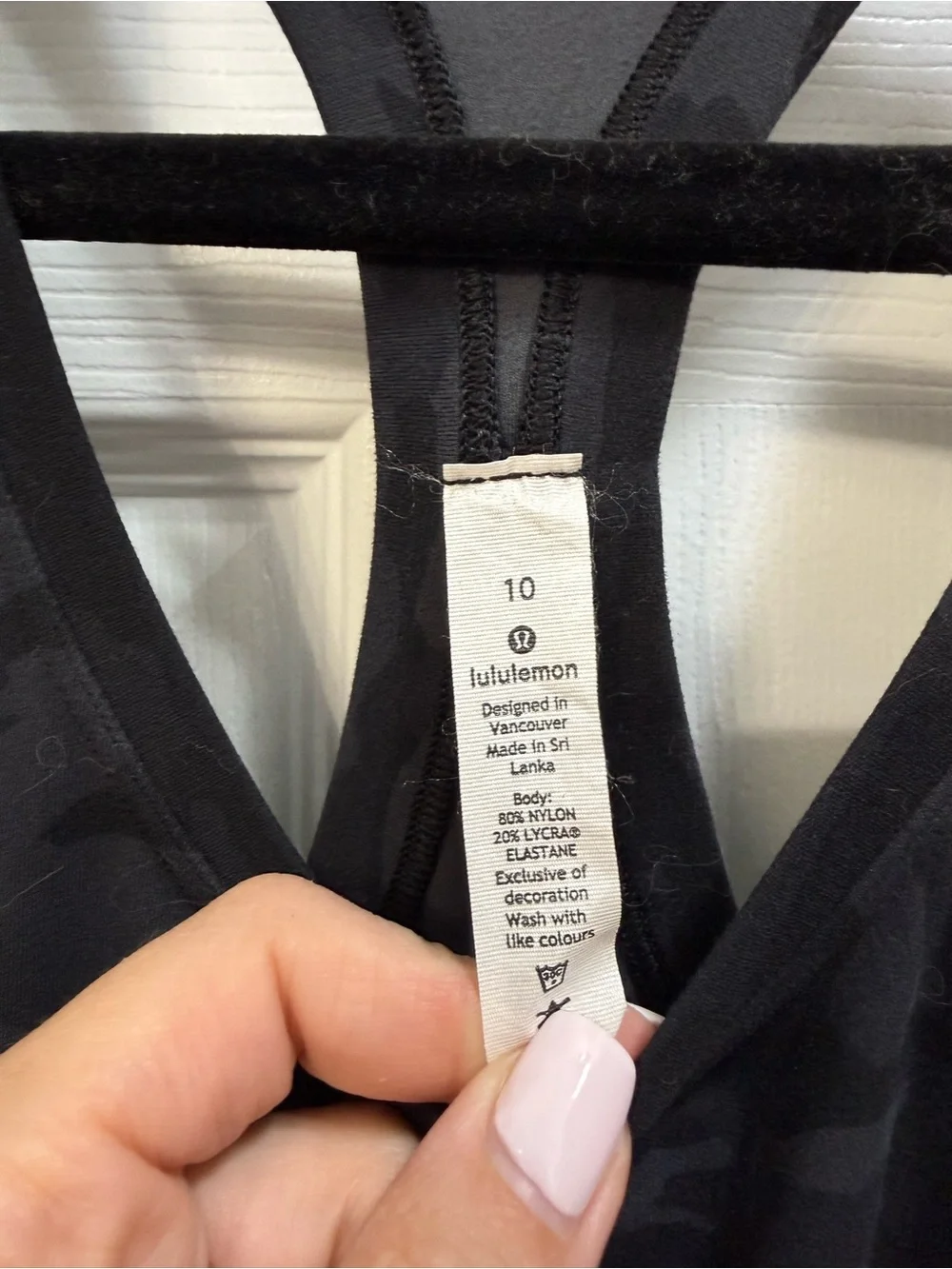 lululemon athletica Black Camo Racerback Tank